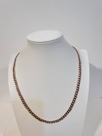 Vintage Bronze linked Necklace 23"