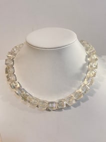 Vintage clear acrylic Necklace 16"