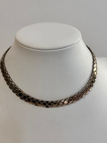 Vintage gold tone choker Necklace 12"