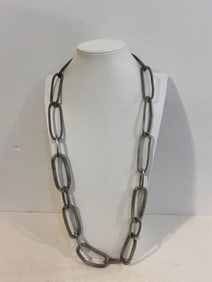 Vintage large mesh link chicos Necklace 26"