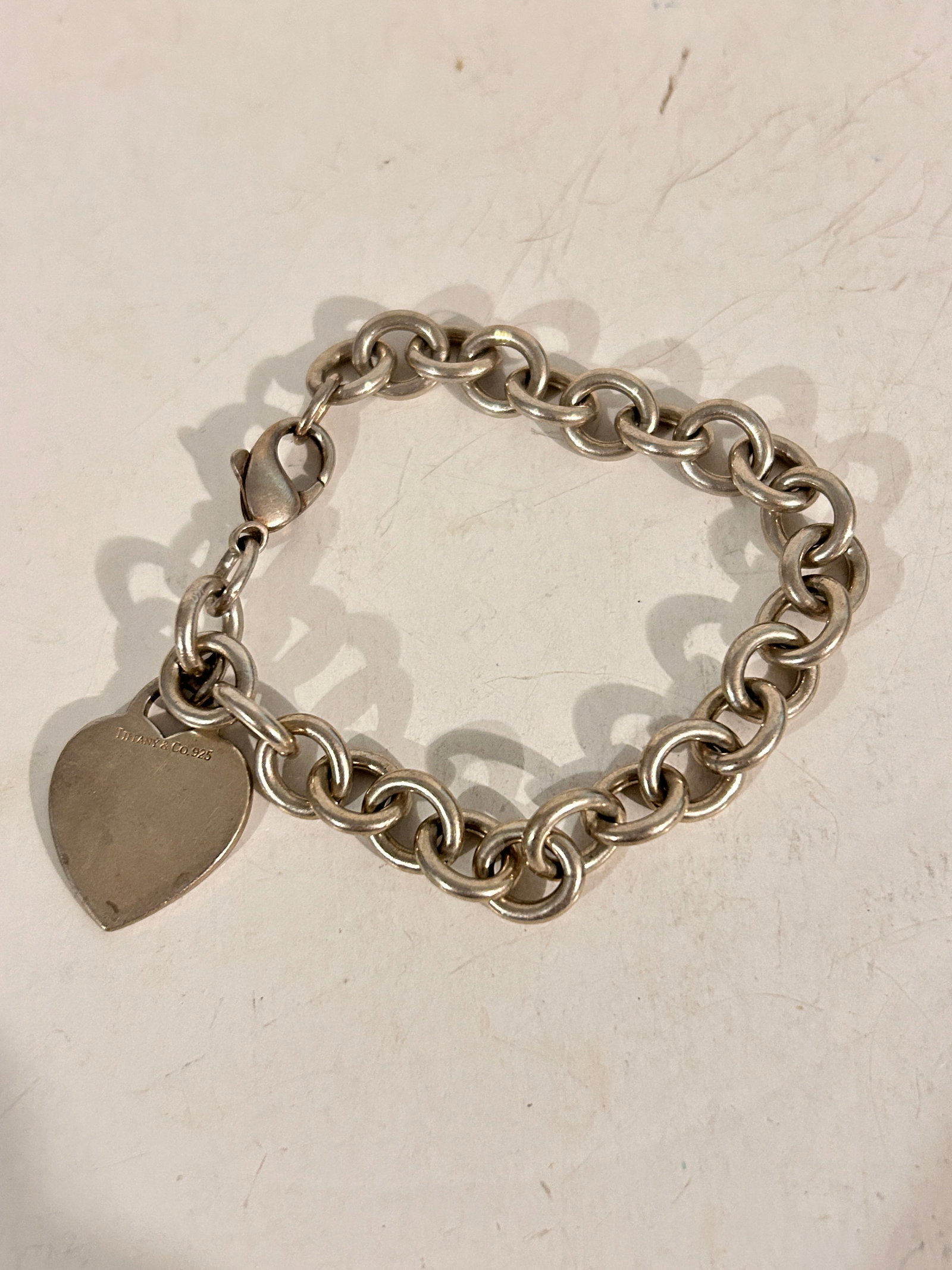 7" Tiffany & Co Heart Tag Toggle Blank Charm Bracelet in Sterling Silver: 7" Tiffany & Co Heart Tag Toggle Blank Charm Bracelet in Sterling Silver Please view all photos as they are part of the description and condition of this Item, Feel free to contact me with questions o