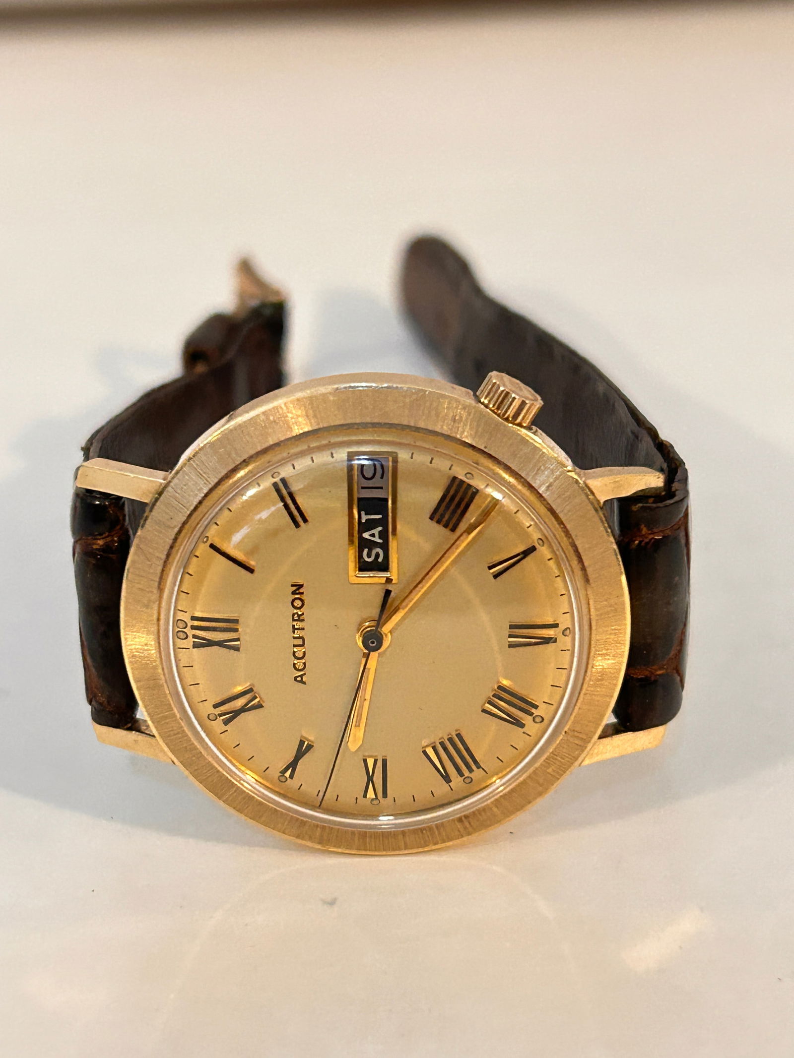 1967 Vintage Bulova Accutron Men's Watch 14K GF Day/Date working (1 of 4)