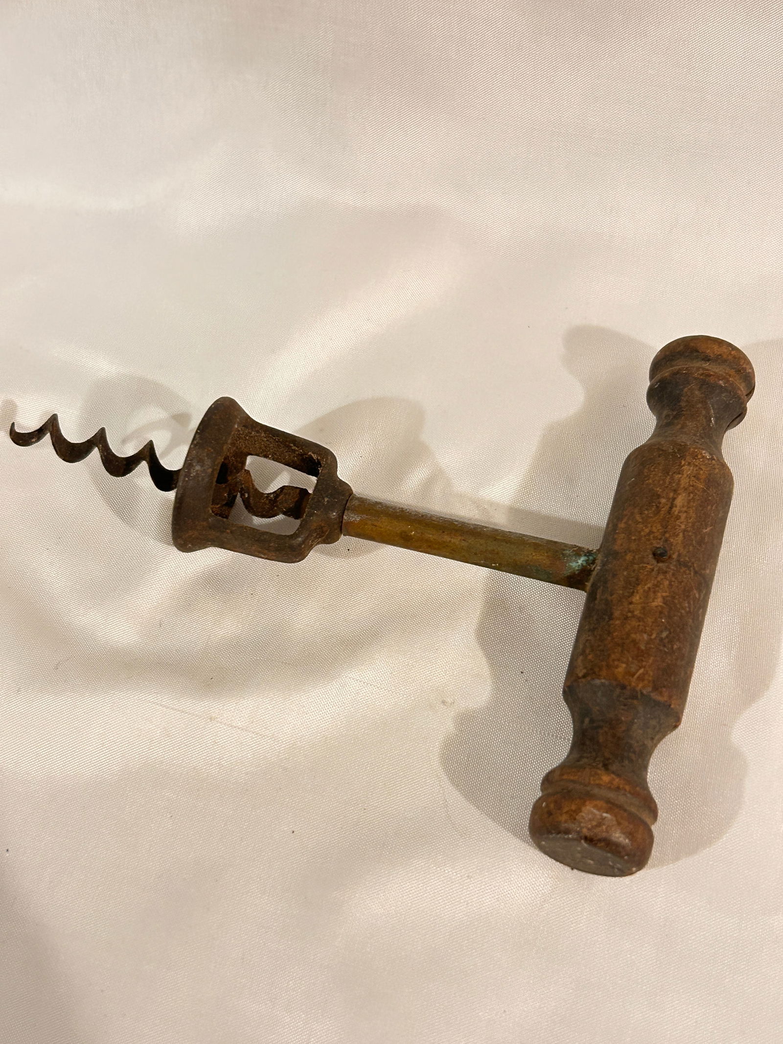 Rare Antique 19thc Williamson Wood & Wire Pull Corkscrew Bottle Opener (1 of 3)