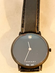 Vintage Black Tuscany quartz working Watch GTI