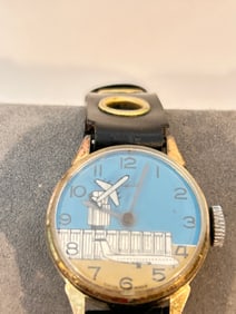 Vintage Sheffield mech working airplane Watch
