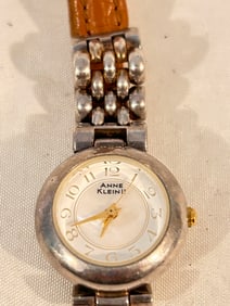 Vintage Anne Klien II mother of pearl working quartz Watch 10/1296-7