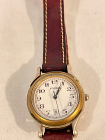 Vintage Fossil quartz working Watch EC-8738