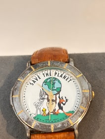 Vintage Warner Bros save the planet working Watch 1992