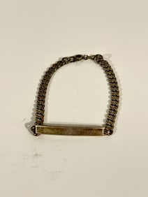 Vintage Sterling Silver name Bracelet 7"