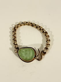 Vintage Sterling Silver heavy rolo 27 grams Bracelet 7"