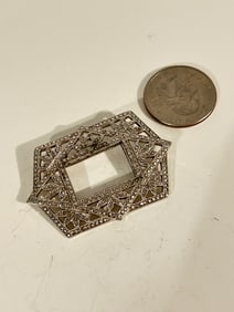 Vintage Sterling Silver marcasite Brooch