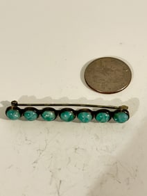 Vintage Sterling Silver gem stone Brooch