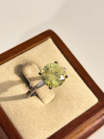 Vintage Sterling Silver CZ Ring sz 7
