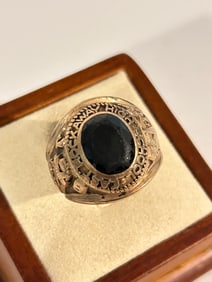 Vintage Gold Filled High School 1984 East Rockaway Ring sz 10