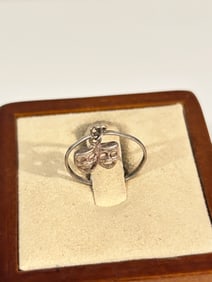 Vintage Sterling Silver happy sad face Ring sz 5.5
