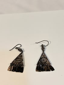Vintage Sterling Silver filigree Earrings