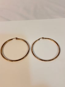 JCM Jacmel 925 Sterling Silver 2.5" Hoops Earrings