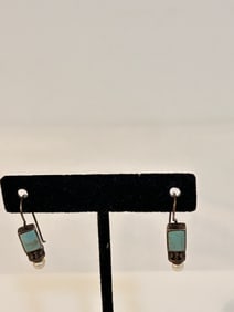 Vintage Sterling Silver Turquoise Earrings