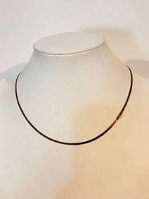 Vintage Sterling Silver hearing bone Necklace 17"