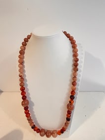 Vintage Acrylic Bead Necklace 32"