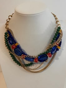 Vintage beaded Necklace 14"