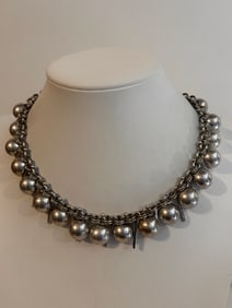 Vintage Silvertone Necklace 14"
