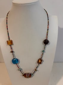 Vintage Murano Glass Necklace 23"