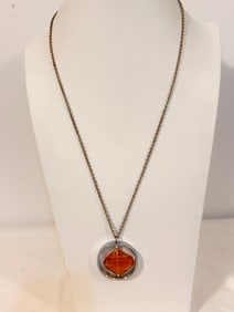 Vintage Murano Glass pendant Necklace 26"
