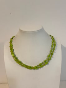 Vintage green 38"bead Necklace