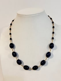 Vintage heavy bead Necklace 18"