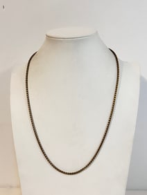 Vintage gold tone mesh Necklace 23"