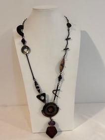 Vintage Copper pendants Necklace 28"