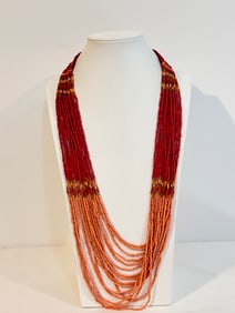 Vintage India multi bead Elegant Necklace 27"