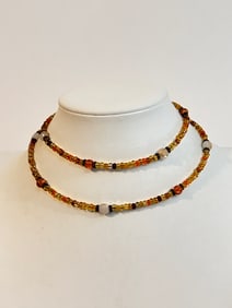Vintage Beaded Necklace 27"