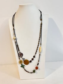 Vintage brass Necklace 28"
