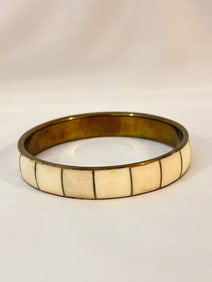 Vintage brass bone Bracelet 8"