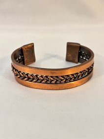 Vintage heavy copper cuff Bracelet 7"