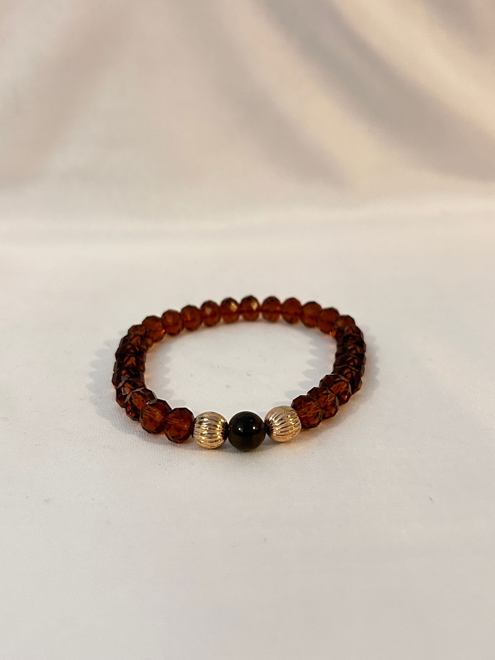 Vintage beaded stretch Bracelet 8" (1 of 4)