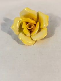 Vintage Bone China yellow Brooch