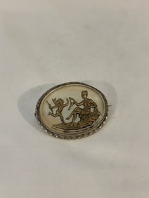 Vintage clear acrylic Brooch