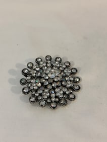 Vintage Rhinestone Silvertone Brooch