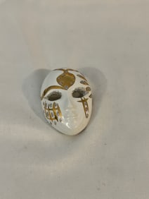 Vintage ceramic face mask Brooch
