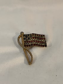 Vintage american flag  Brooch