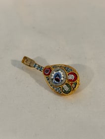 Vintage italian mosaic Brooch missing pieces