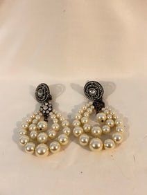 Vintage Franz Breuning pearl earrings