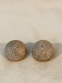 Vintage Silvertone Clipon Monet Earrings