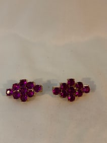 Vintage Goldtone rhinestone Earrings