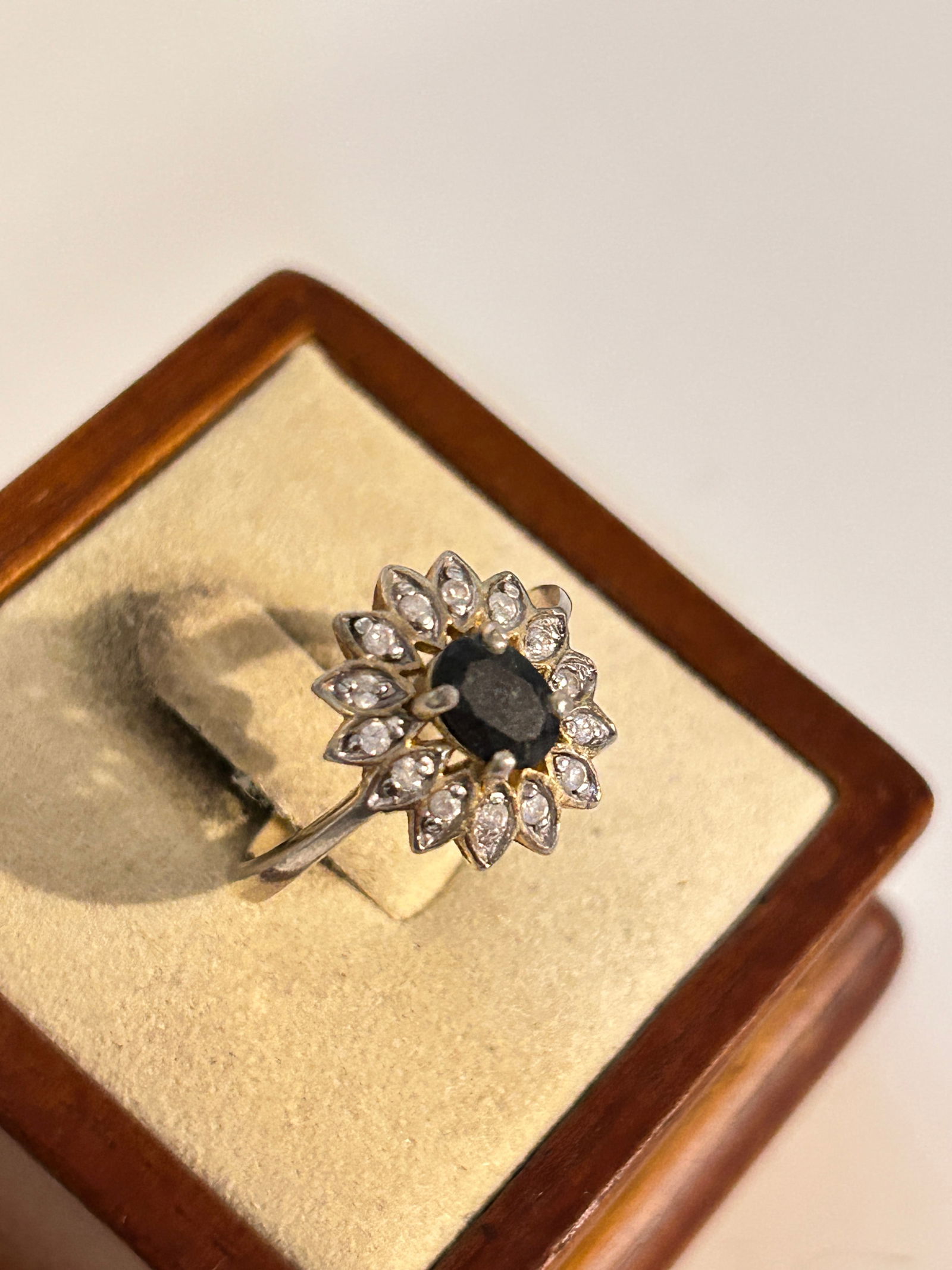 Vintage Sterling Silver Sapphire Tested Ring sz 8 (1 of 5)