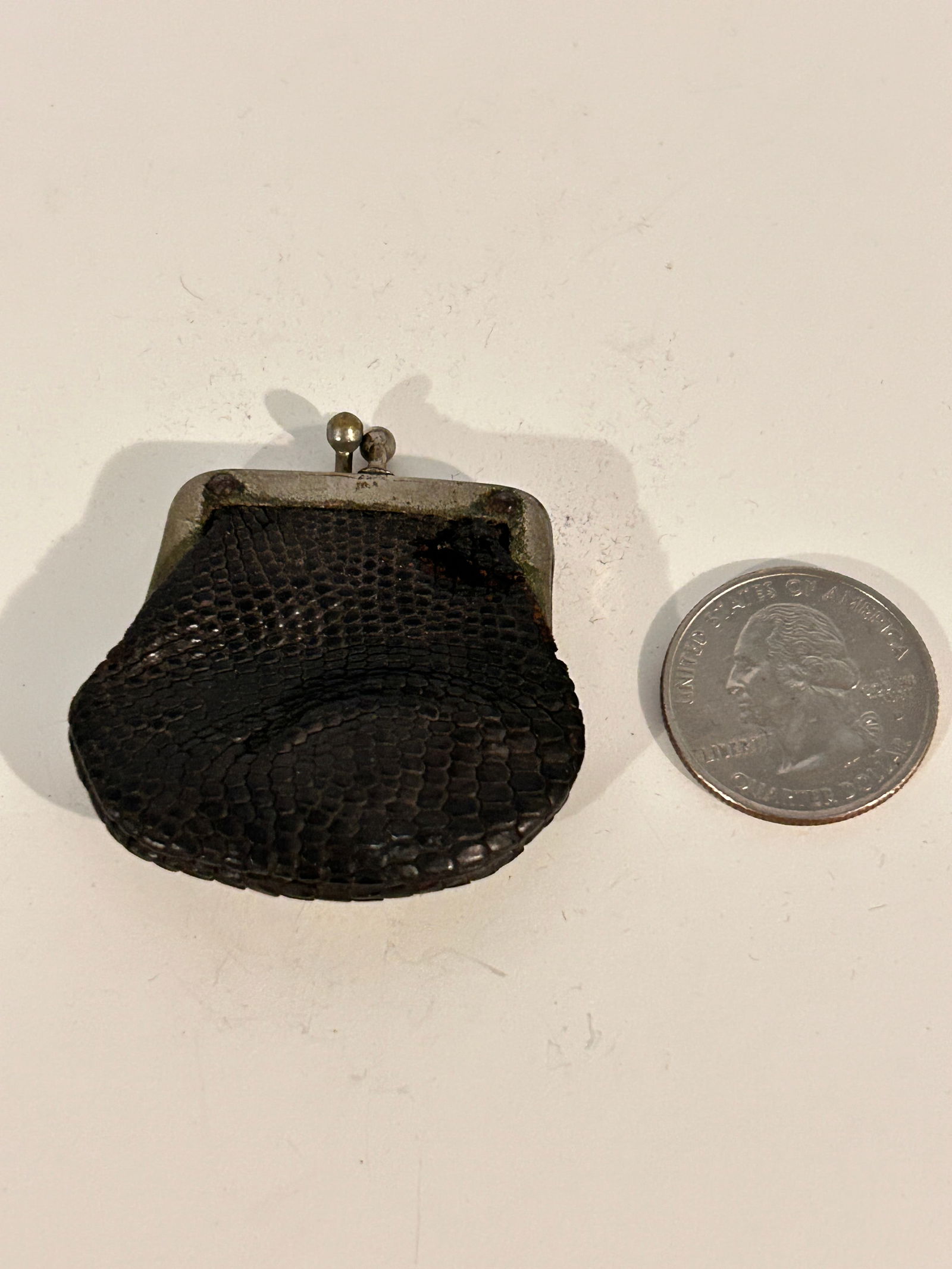 Vintage mini purse pill bag small hole on side (1 of 4)