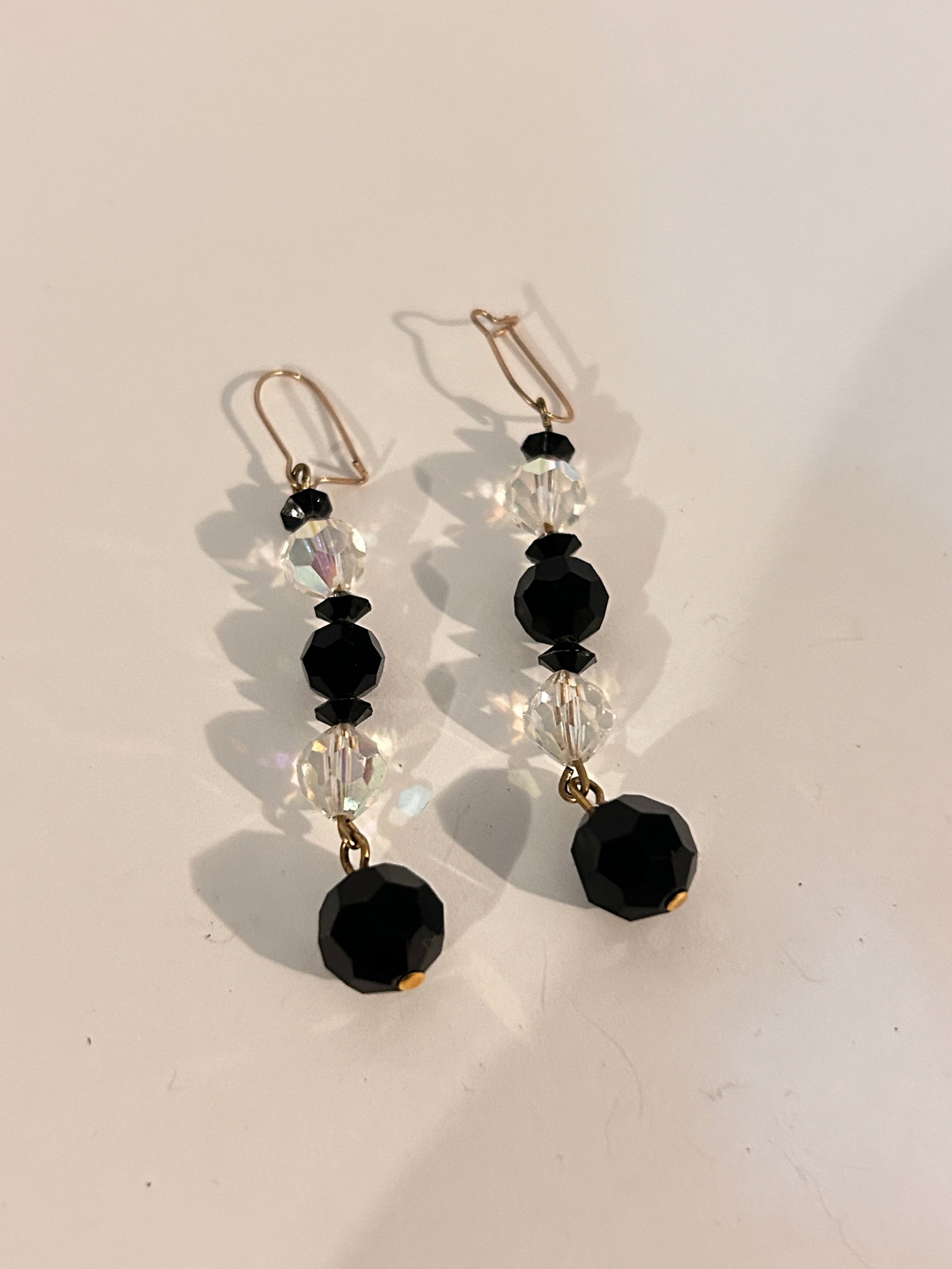 Vintage crystal Bead Dangle Earrings (1 of 3)